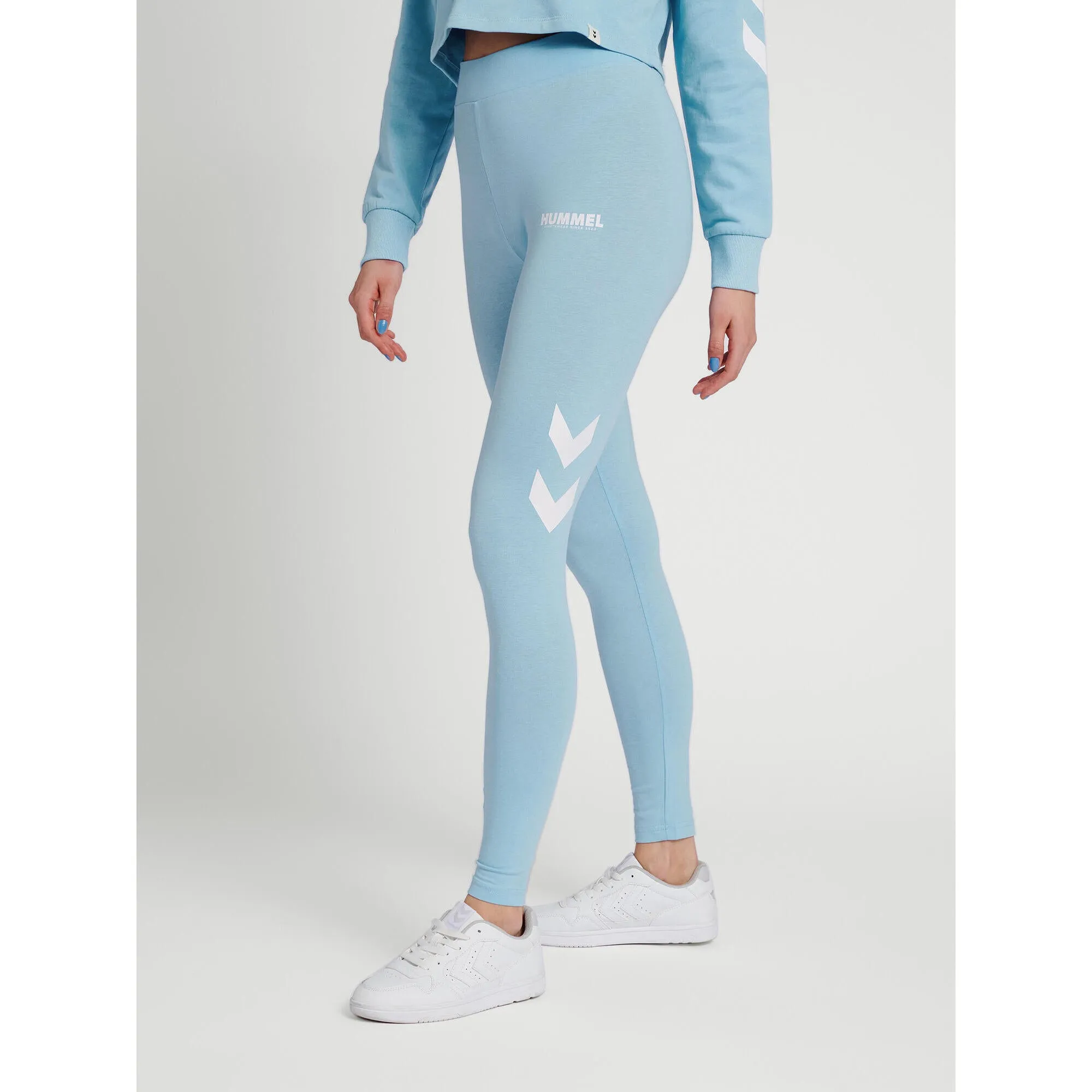 Hmllegacy Woman High Waist Tights Women's Leggings HUMMEL, Glacier Blue