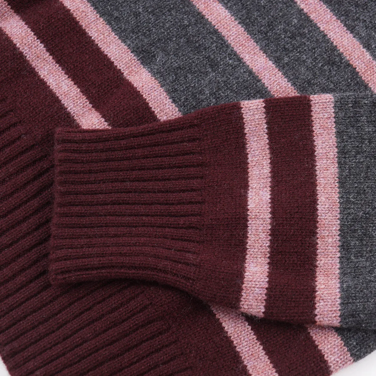 Isaia Colorblock Stripe Cashmere Sweater