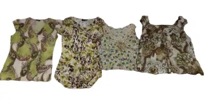 ItalianBale Brown Green Shaded Blouses Mix - 15 pcs