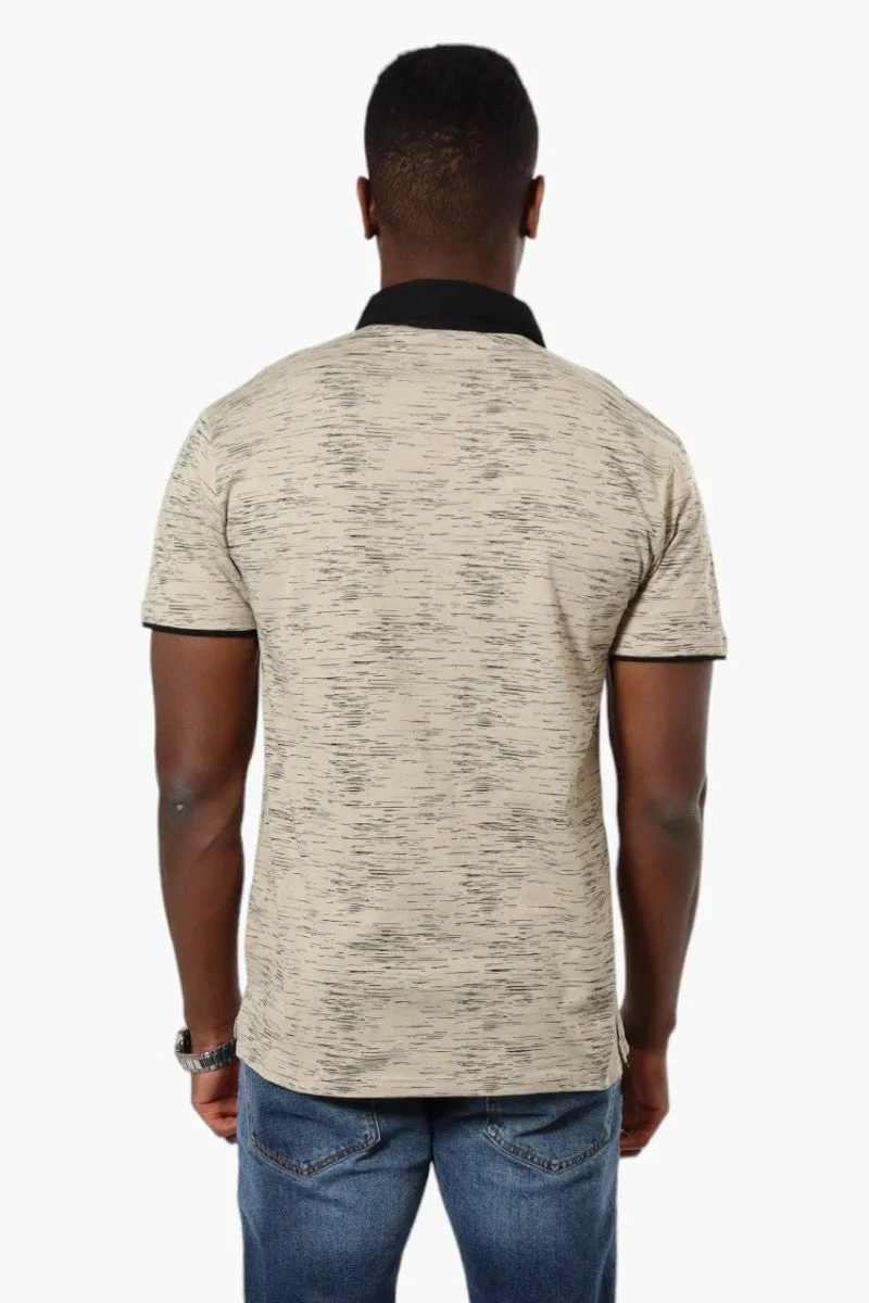 Jay Y. Ko Patterned Front Pocket Polo Shirt - Beige