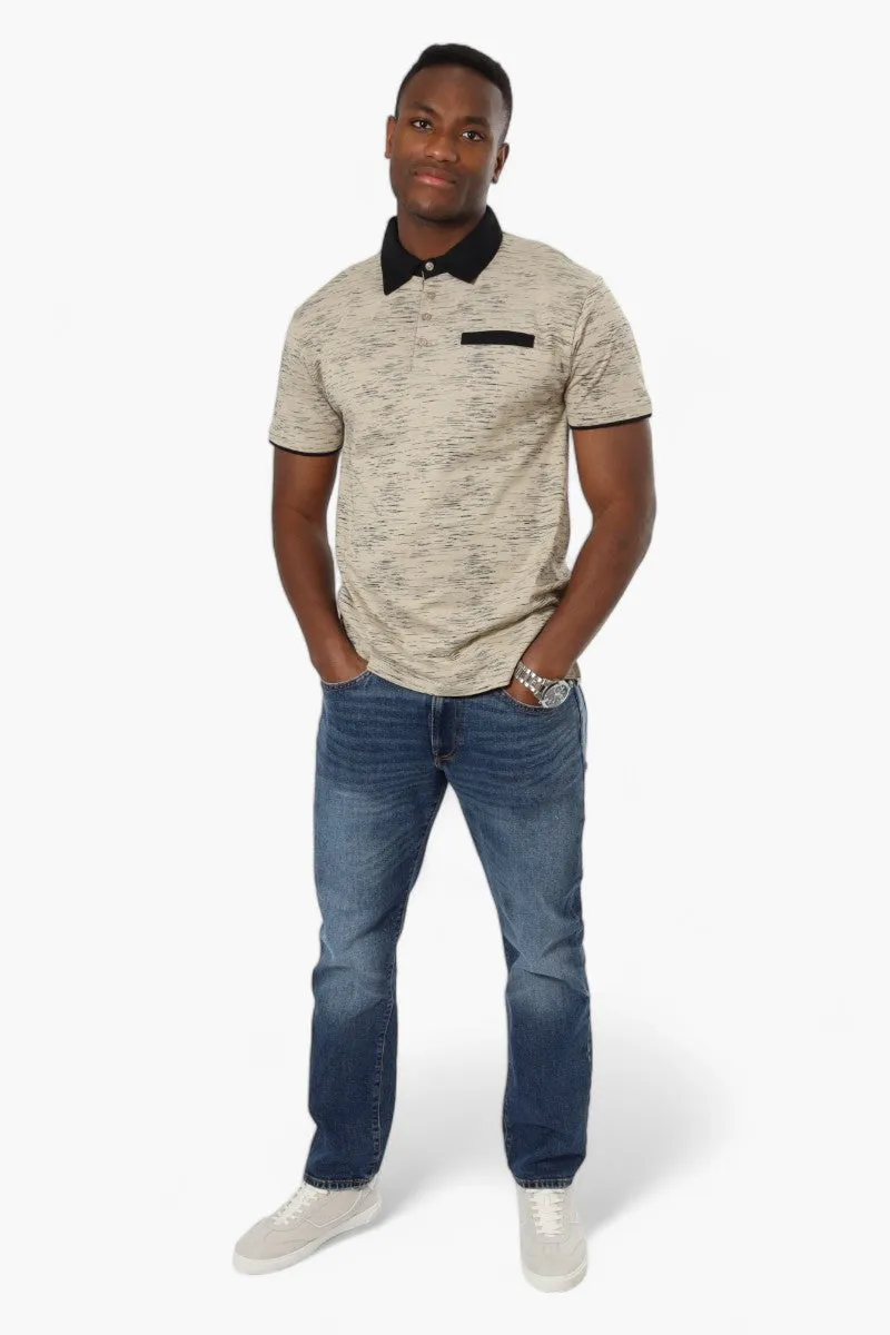 Jay Y. Ko Patterned Front Pocket Polo Shirt - Beige