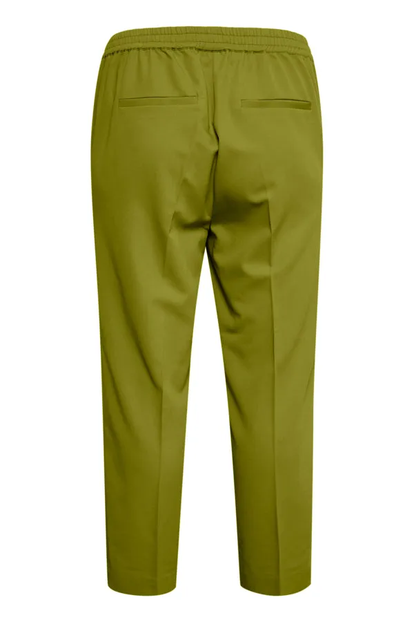 Kaffe Curve Sakira Crop Trousers in Calla Green