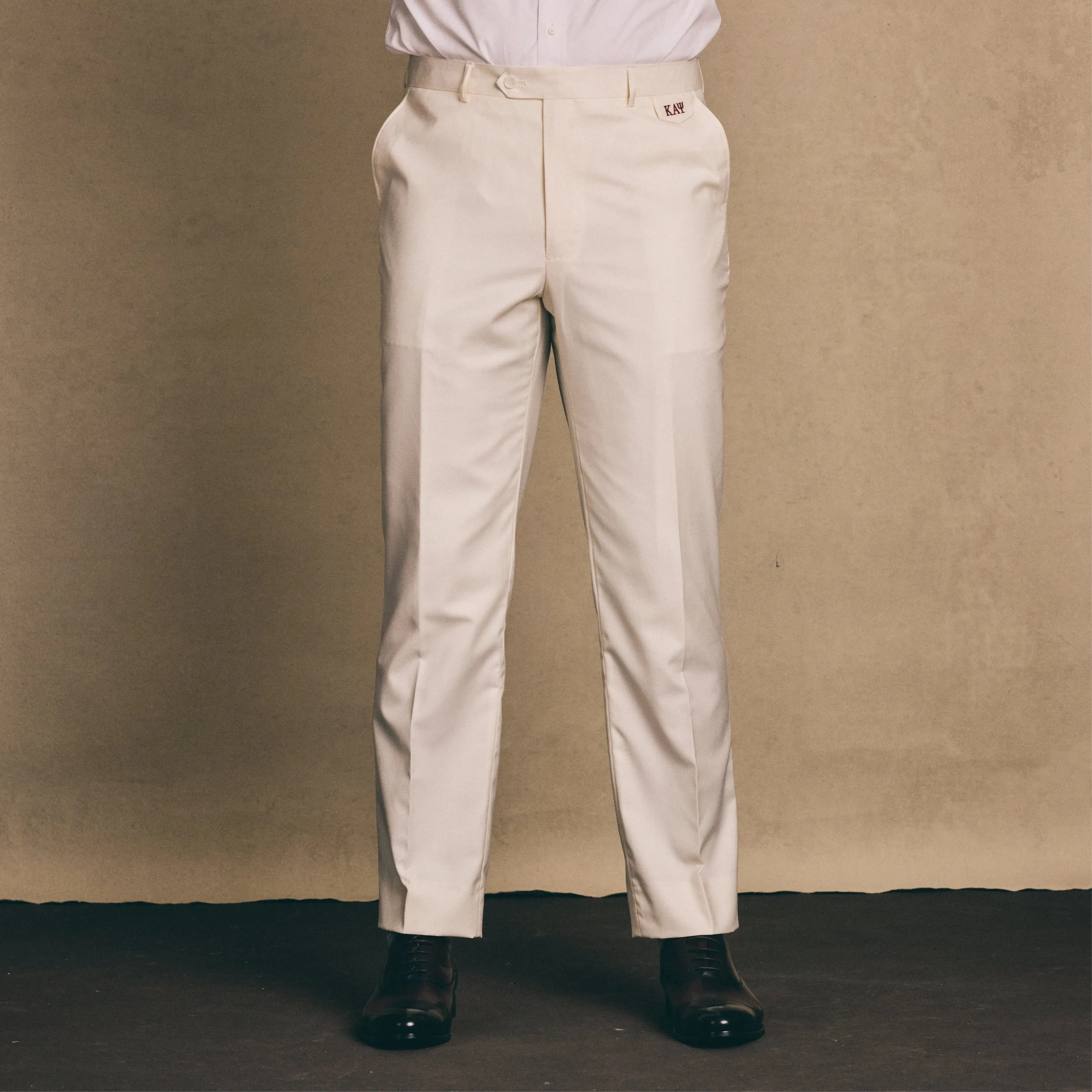 Kappa Alpha Psi Flat Front Trousers (Cream)