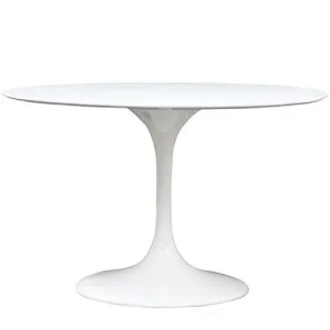 La Jolla 48" Fiberglass Dining Table WHITE