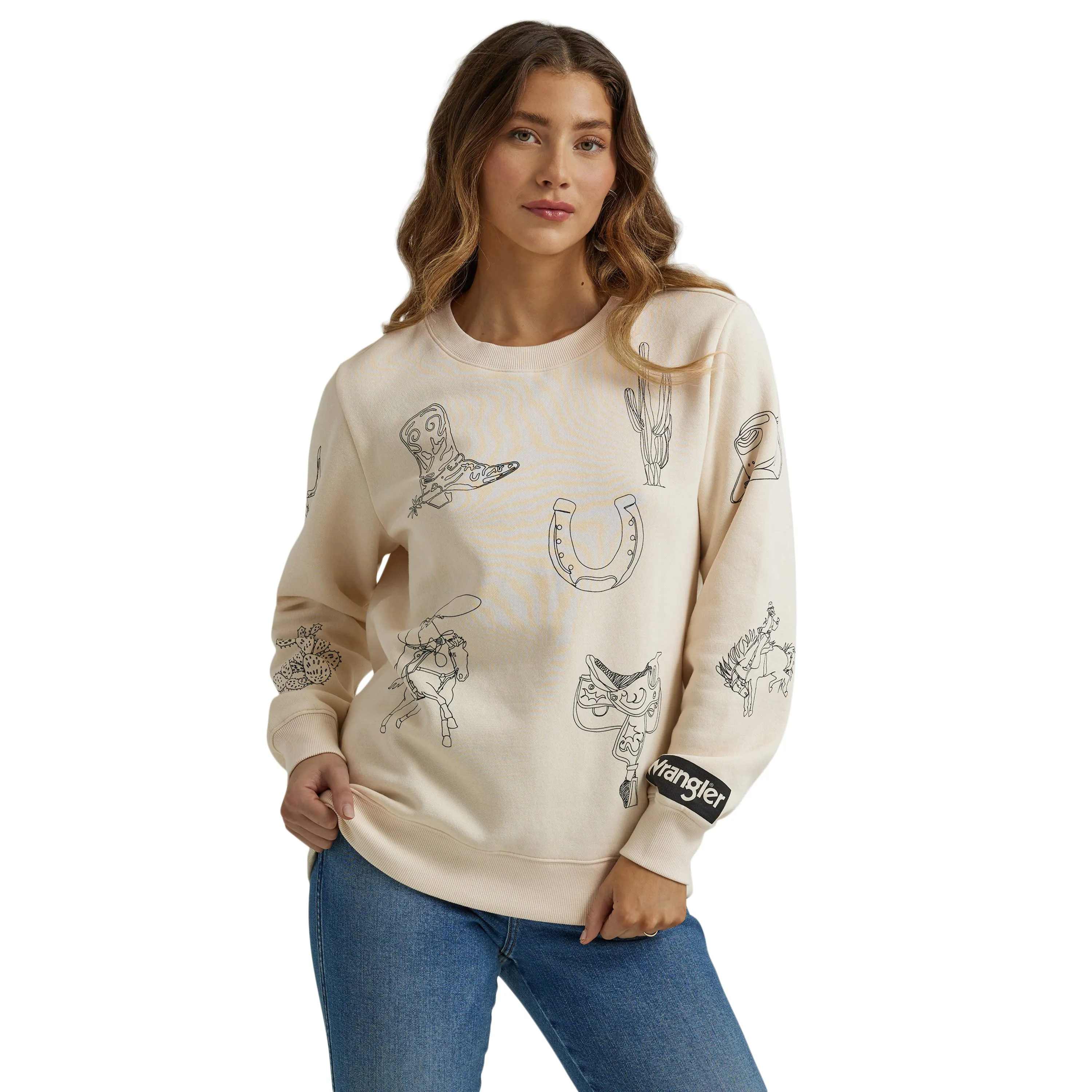 Ladies Wrangler Retro Punchy Sweatshirt - 112344710