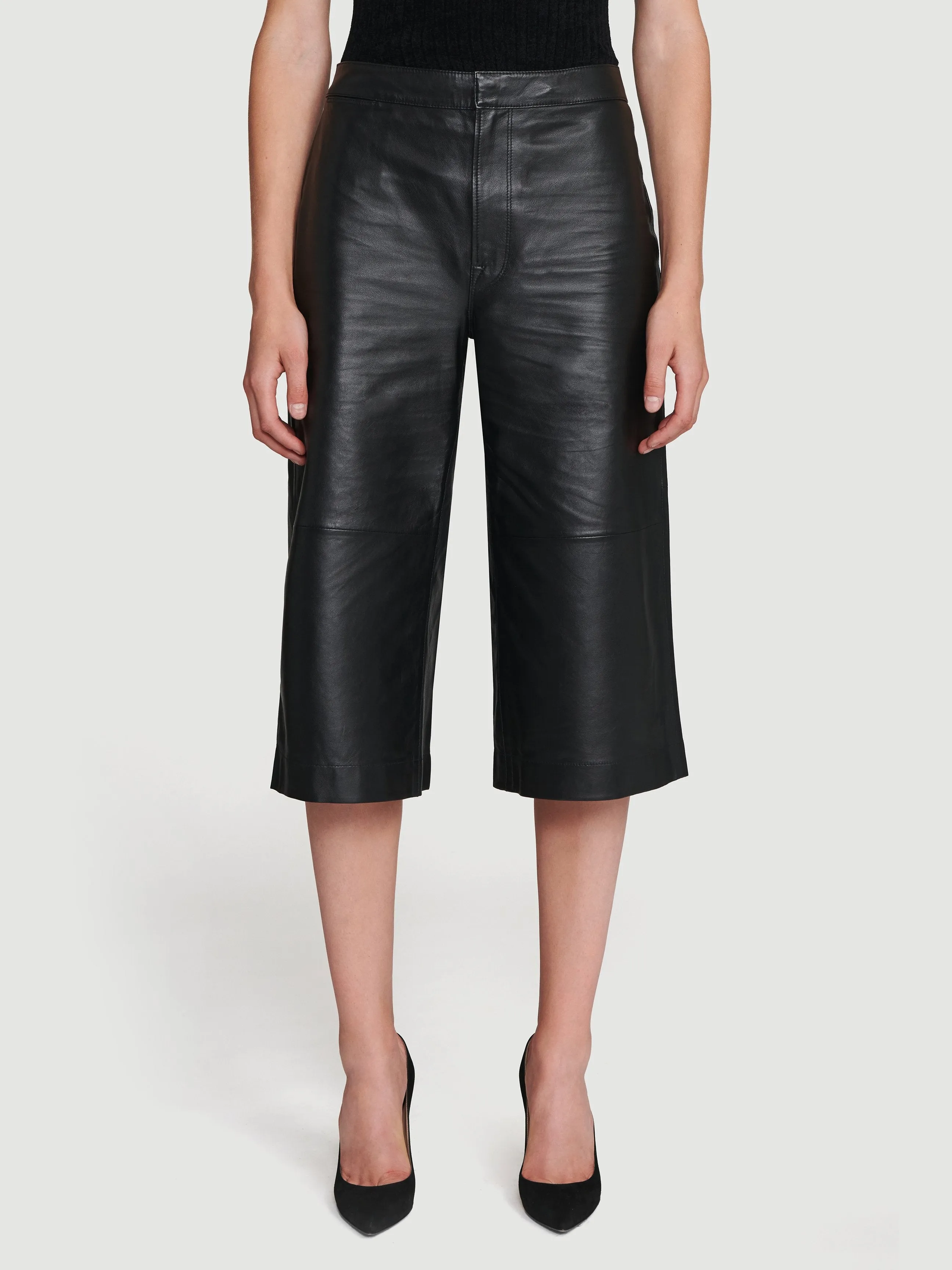 Leather Culotte -- Noir