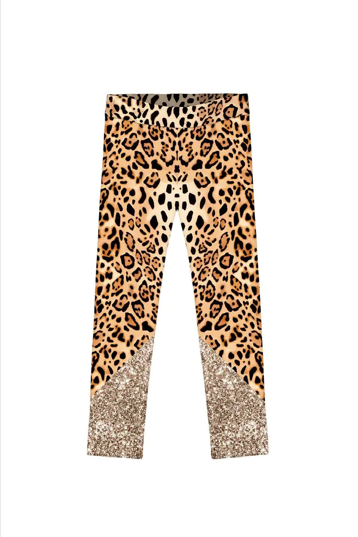 Let's Go Wild Lucy Brown Gold Animal Print Leggings - Mommy and Me