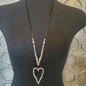 Long Crushed Metal Heart Necklace (Only 1 Left!)