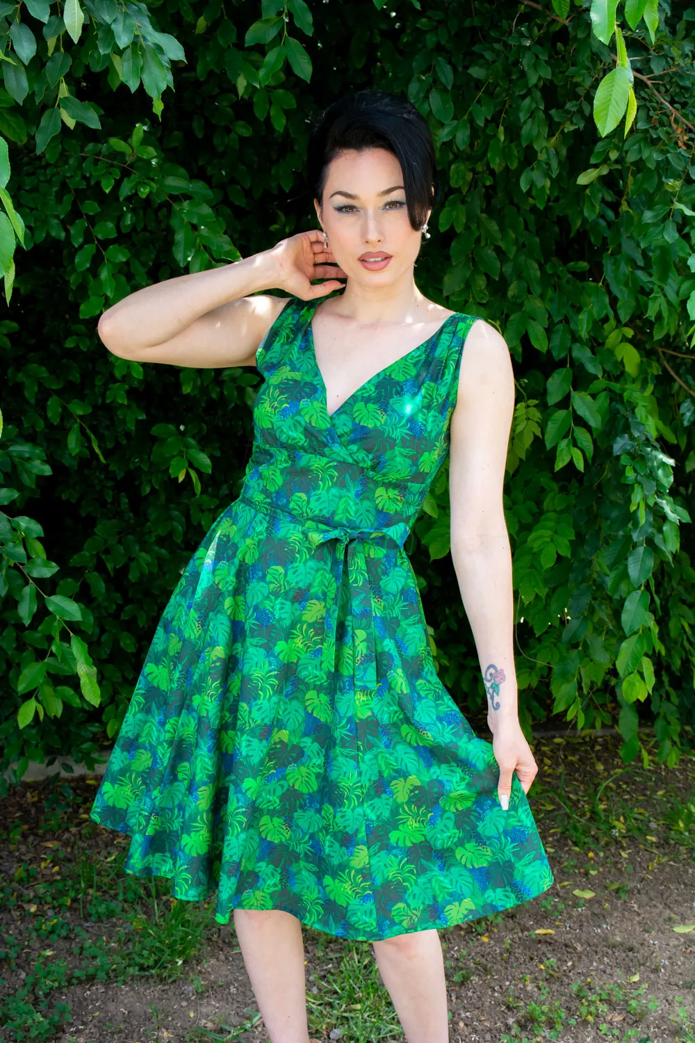 Marie Dress - Monstera Leaf *sale