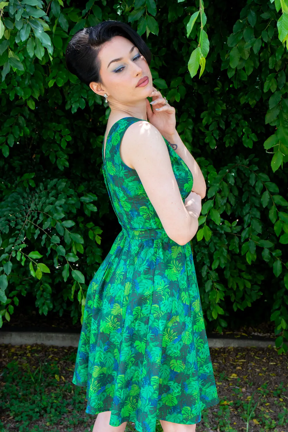 Marie Dress - Monstera Leaf *sale