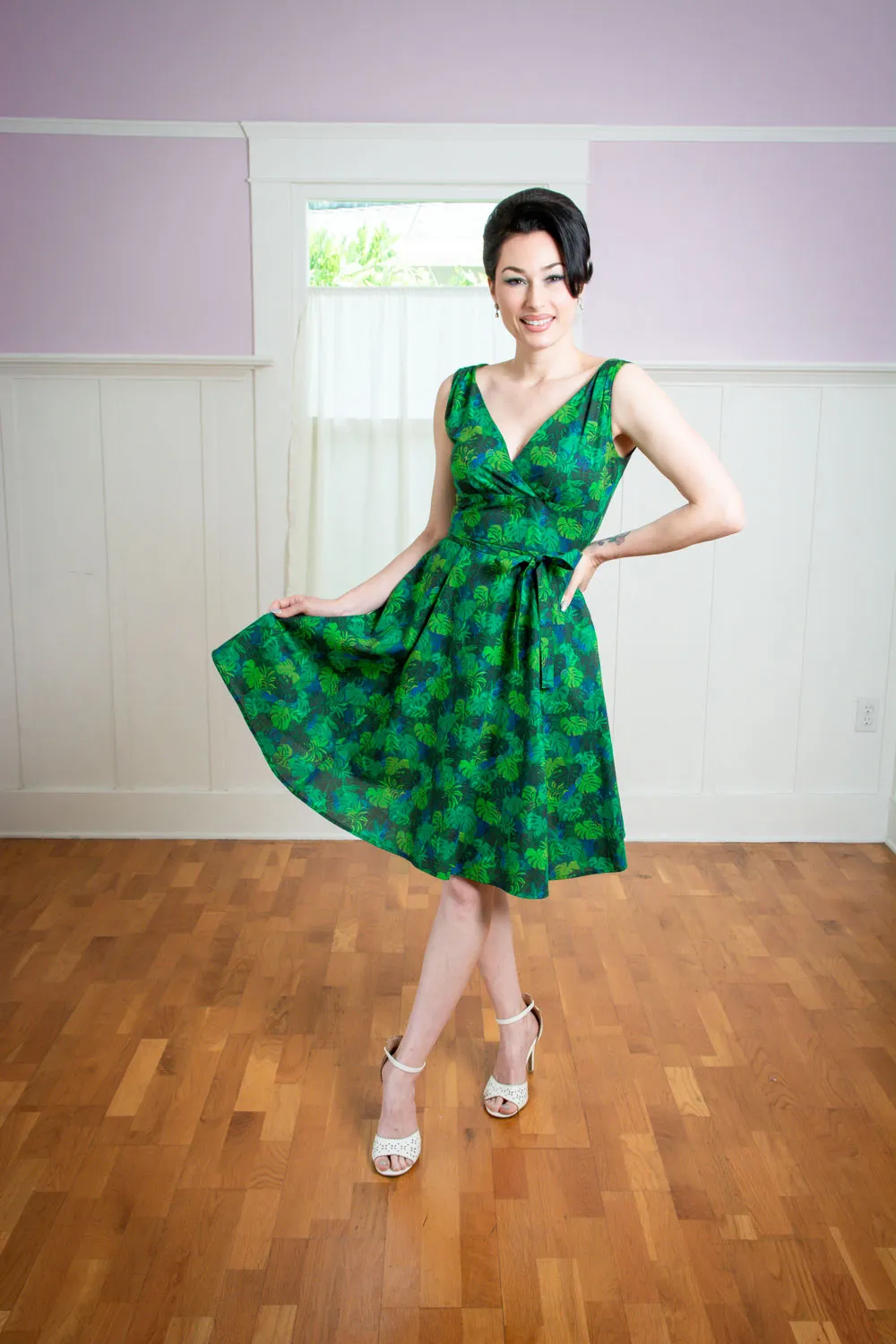 Marie Dress - Monstera Leaf *sale