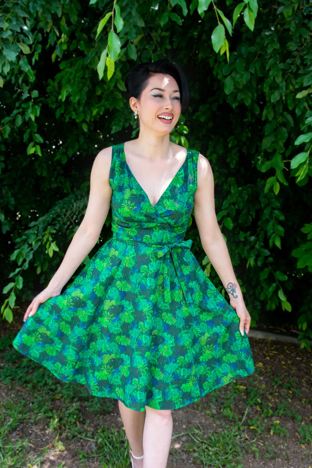 Marie Dress - Monstera Leaf *sale