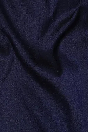 Midnight Blue Silk Shantung 54" Fabric