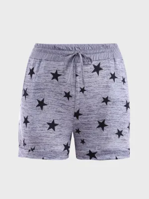 Midsize Casual Star Gray Shorts