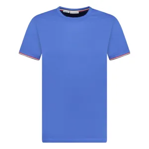 MONCLER BADGE LOGO T-SHIRT BLUE