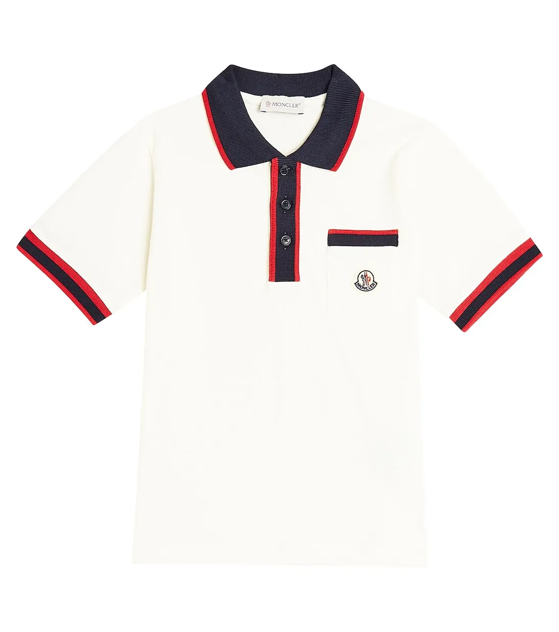 Moncler Enfant Cotton Polo Shirt, White