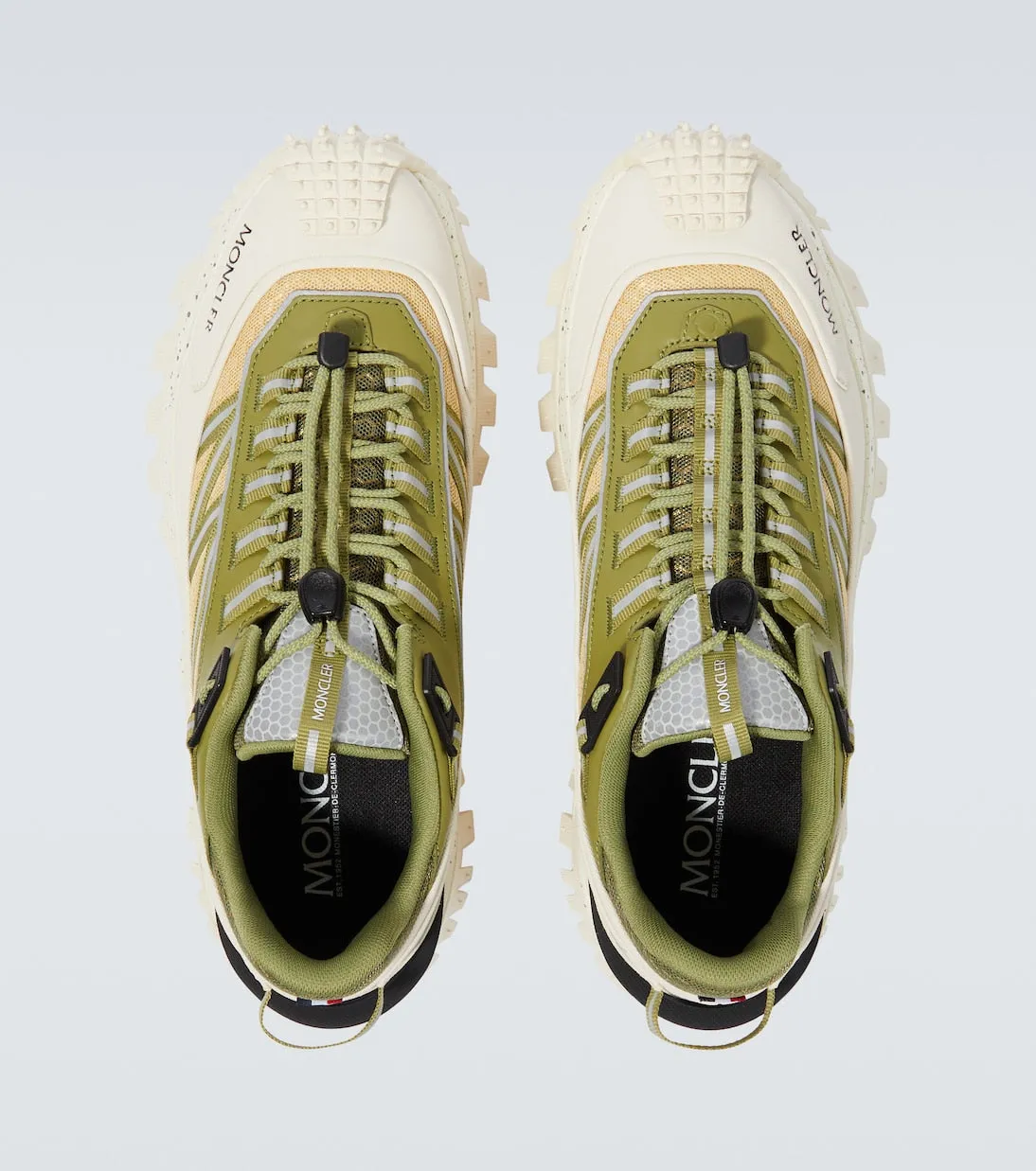 Moncler leather sneakers, beige