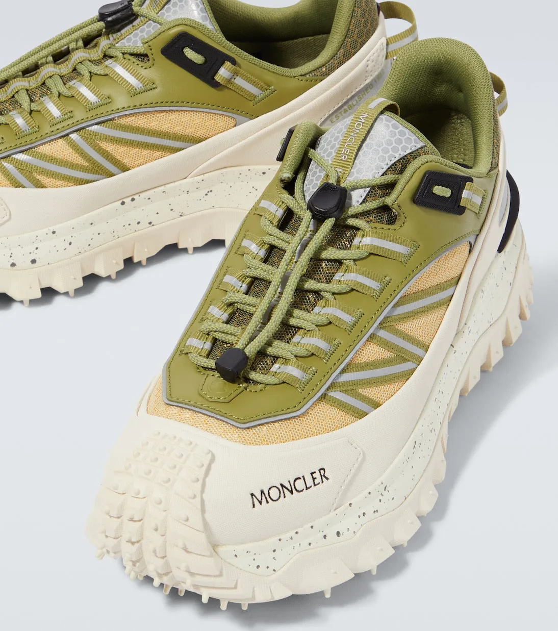 Moncler leather sneakers, beige