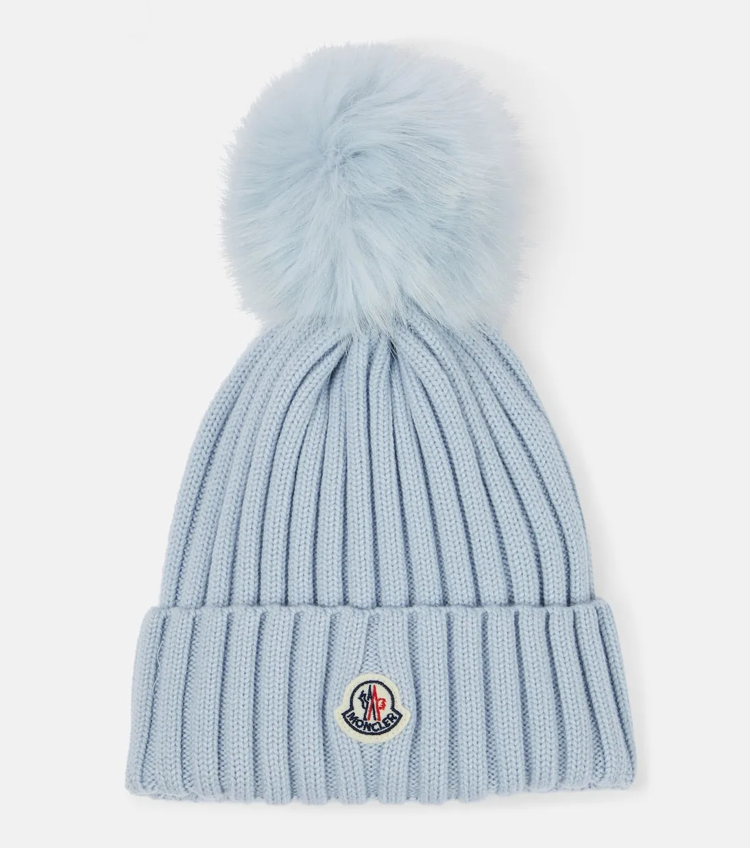 Moncler natural wool hat, black