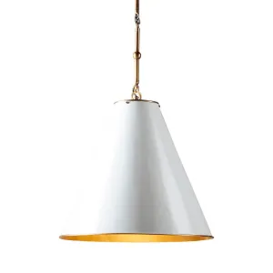 Monte Carlo hanging lamp White/Brass