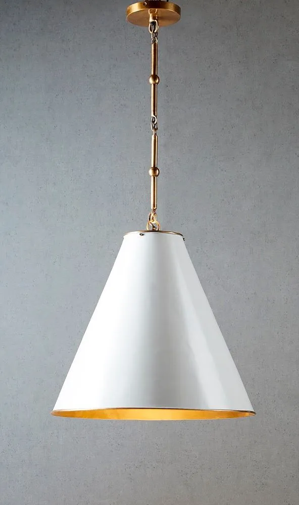 Monte Carlo hanging lamp White/Brass