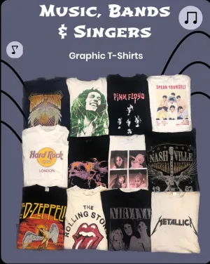 Music, Bands & Singers Graphic T-Shirts (Pack of 3)