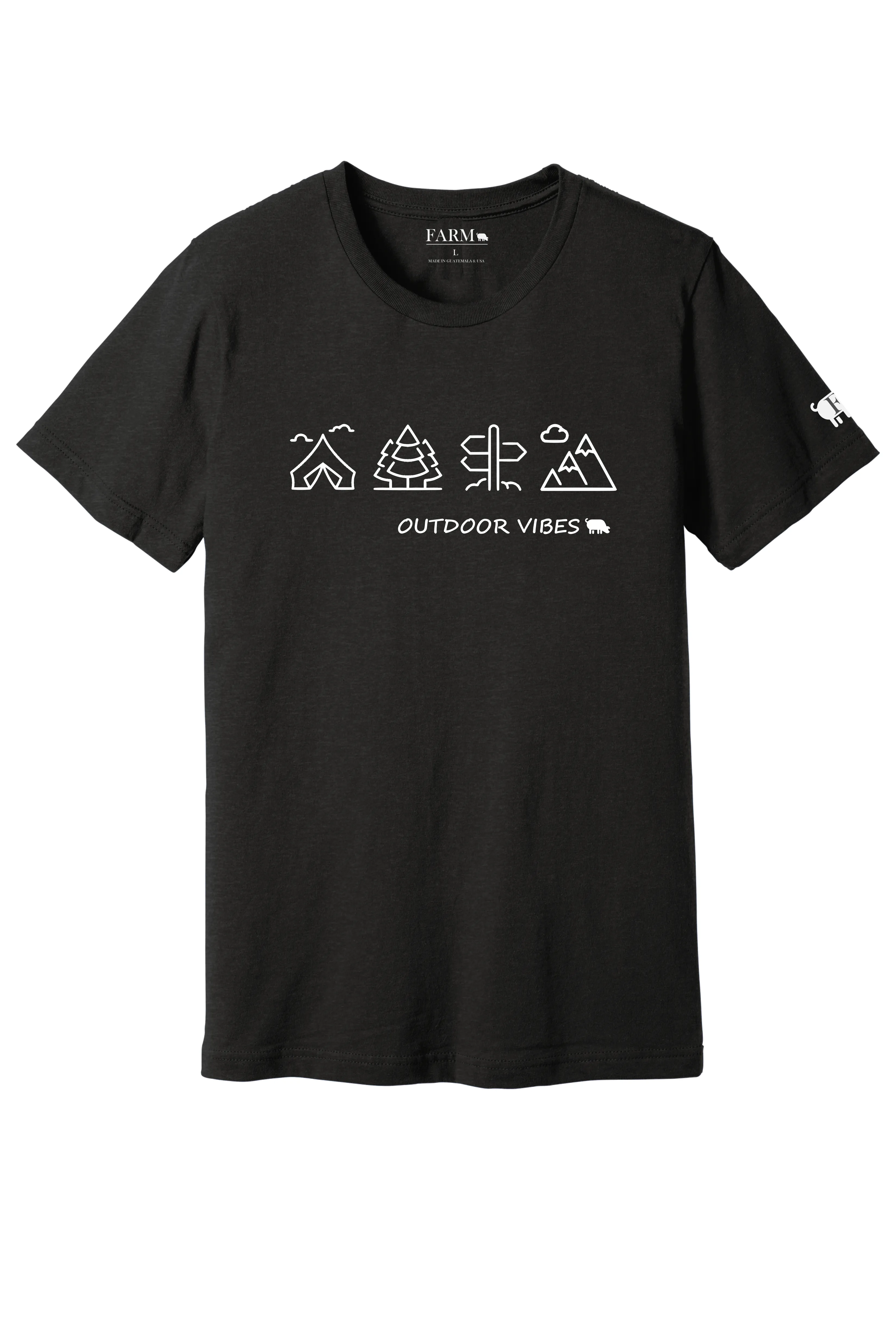 Outdoor Vibes Camping T-Shirt Adult - Collection by Farm Brand