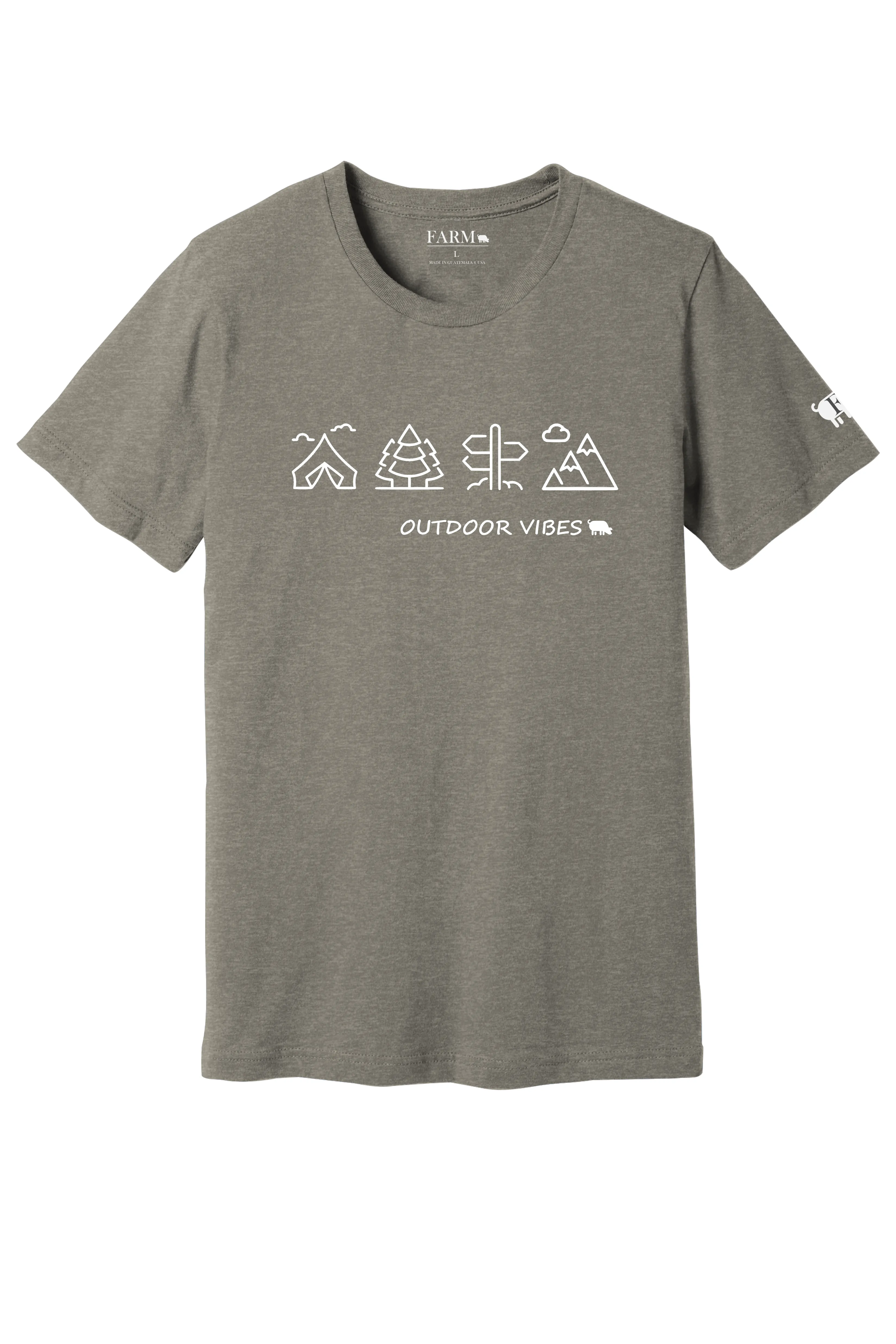 Outdoor Vibes Camping T-Shirt Adult - Collection by Farm Brand