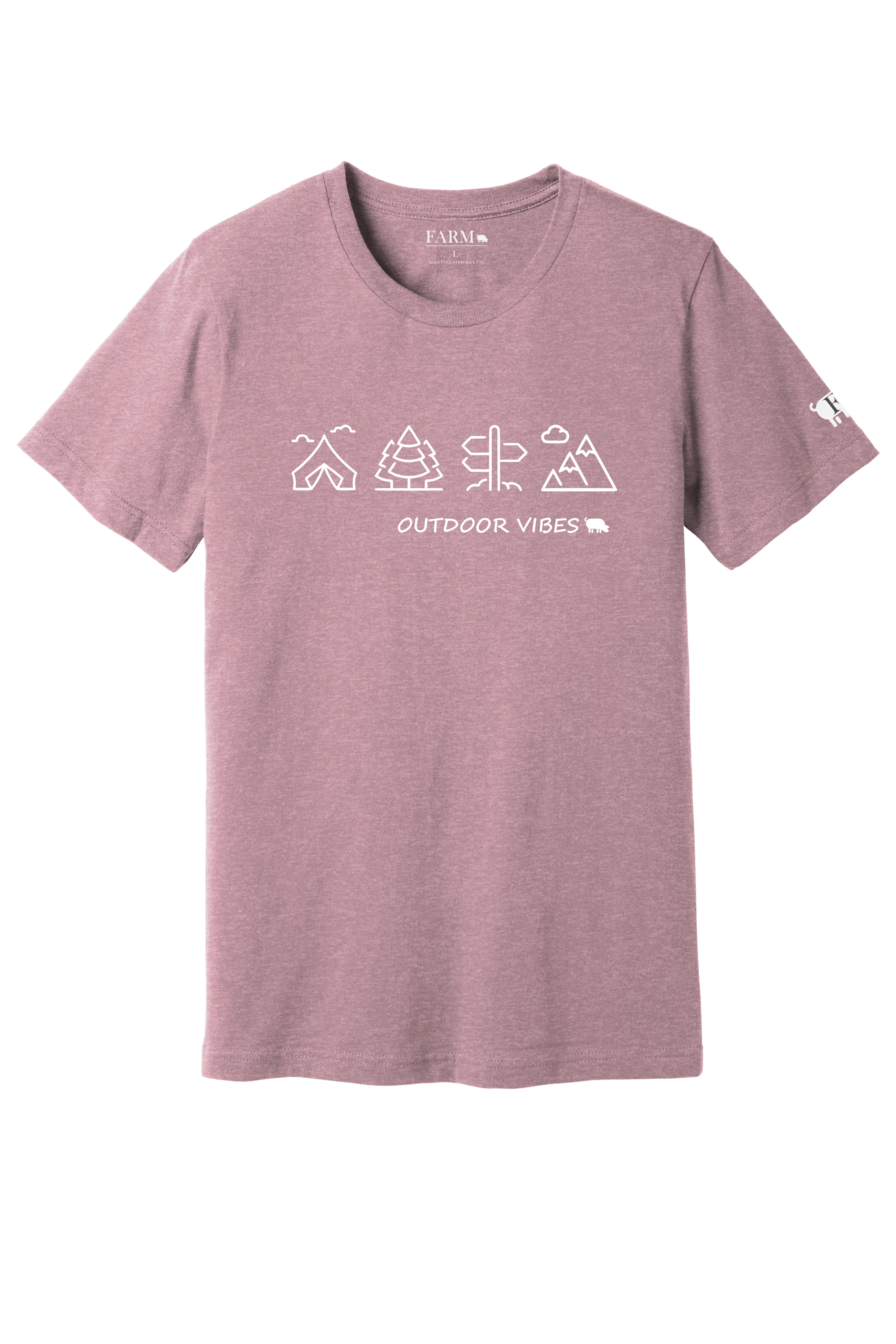 Outdoor Vibes Camping T-Shirt Adult - Collection by Farm Brand