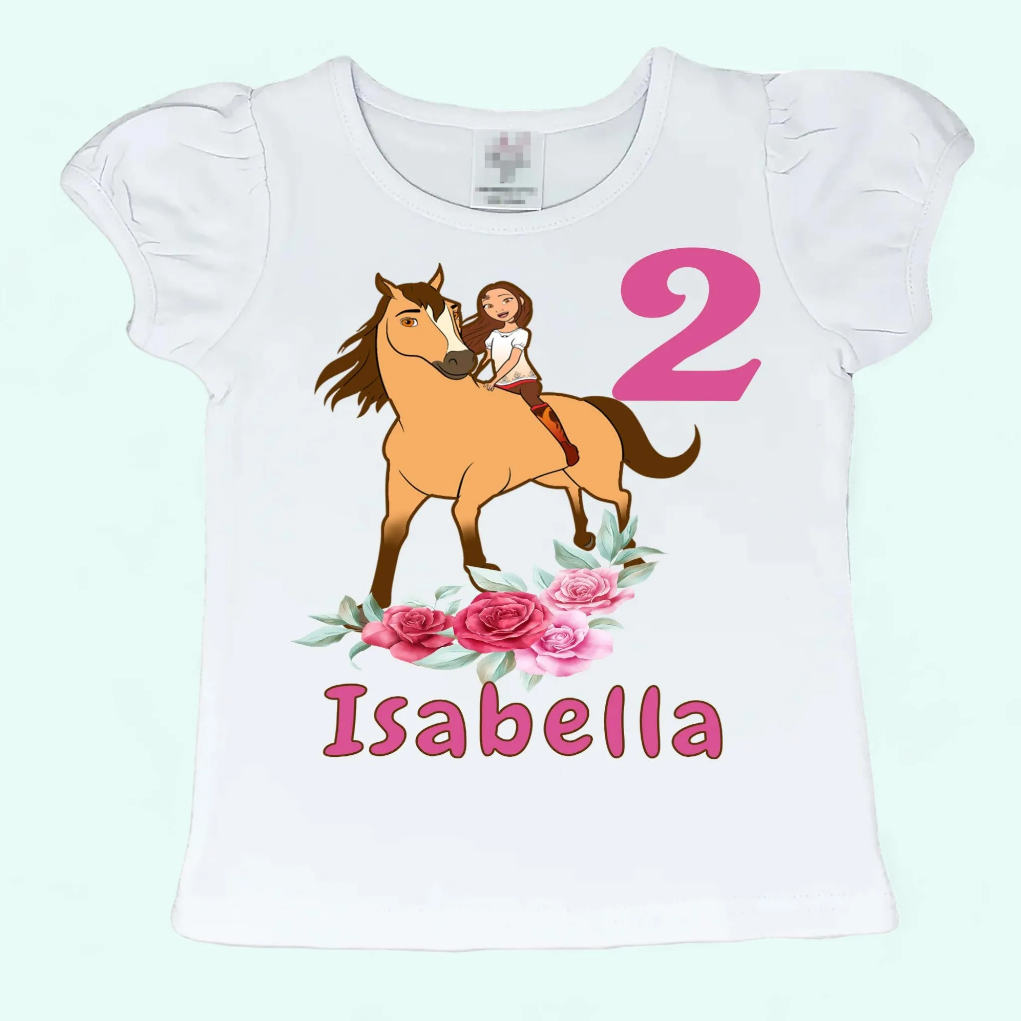 Spirit Riding Free birthday shirt-  Lucky girls  birthday shirt -  Girls Spirit personalized shirts - Lucky shirts  - Girls shirts