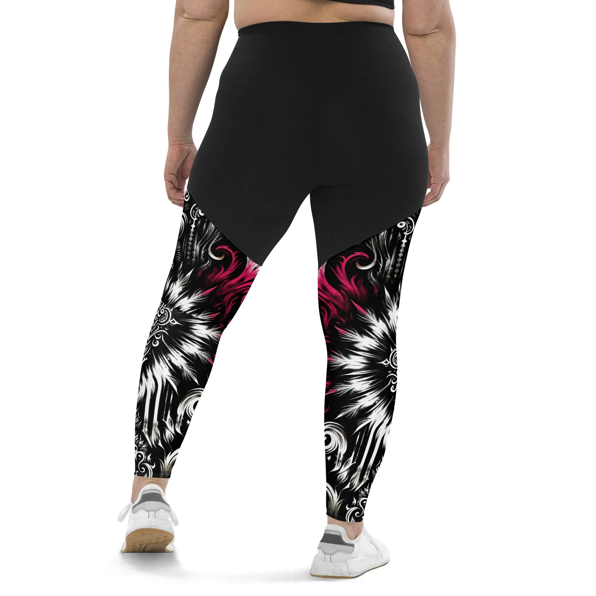 Sports Leggings Gothic Blossom