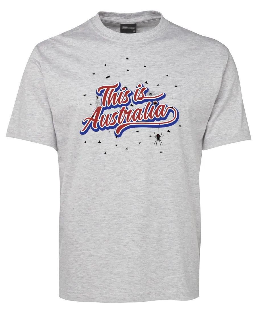 This is Australia (Flies & Insects) T-Shirt (Snow Marle, Double-Sided)