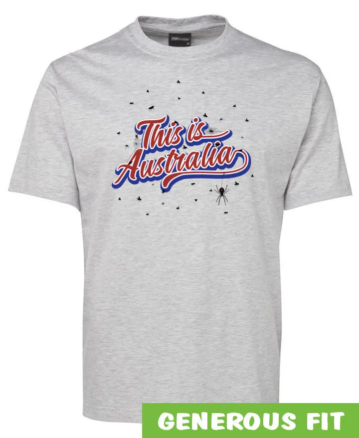 This is Australia (Flies & Insects) T-Shirt (Snow Marle, Double-Sided)