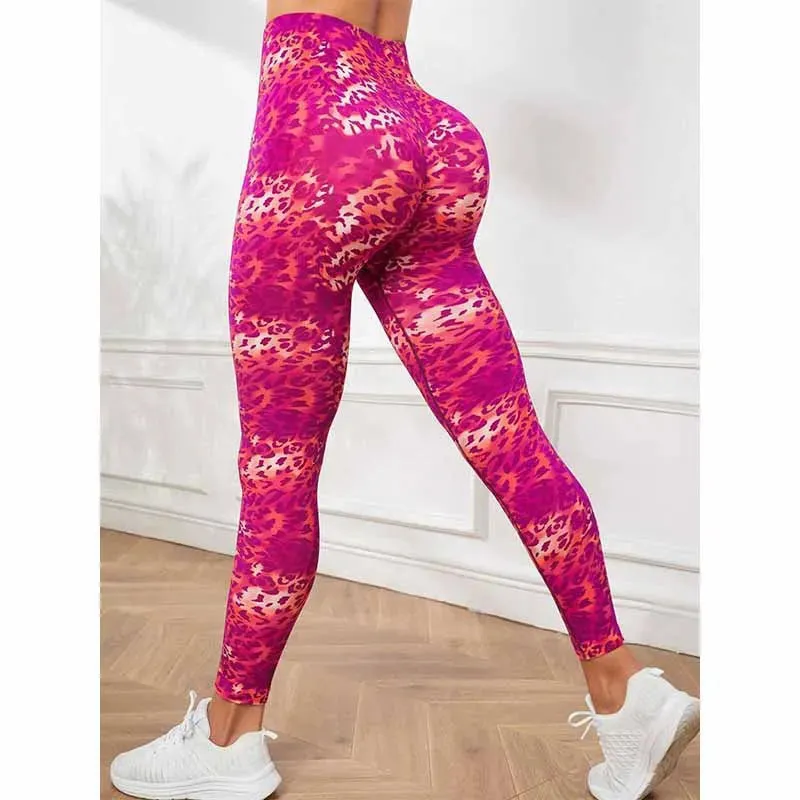 Tie Dye Seamless Leggings Women for Gym Yoga Pants Push Up Workout Sports Leggings  High Waist Tights Ladies Fitness Clothing