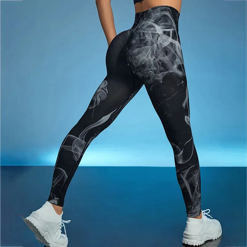 Tie Dye Seamless Leggings Women for Gym Yoga Pants Push Up Workout Sports Leggings  High Waist Tights Ladies Fitness Clothing