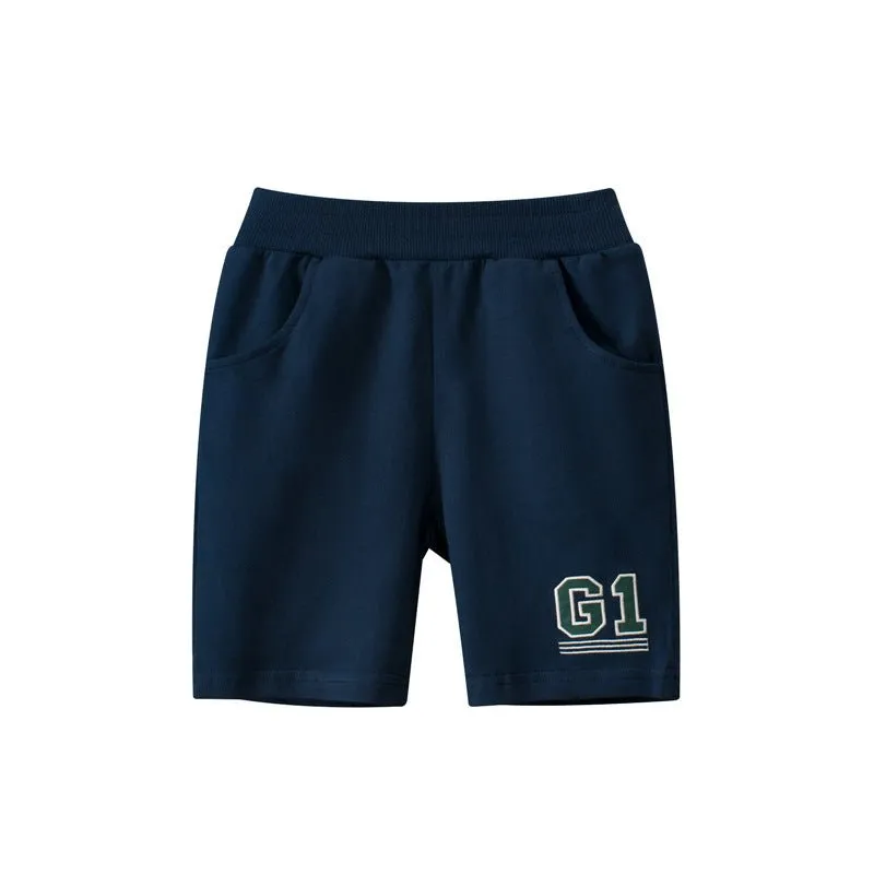 Toddler Boy's Casual Shorts with Letter Print Design (3 Colors)