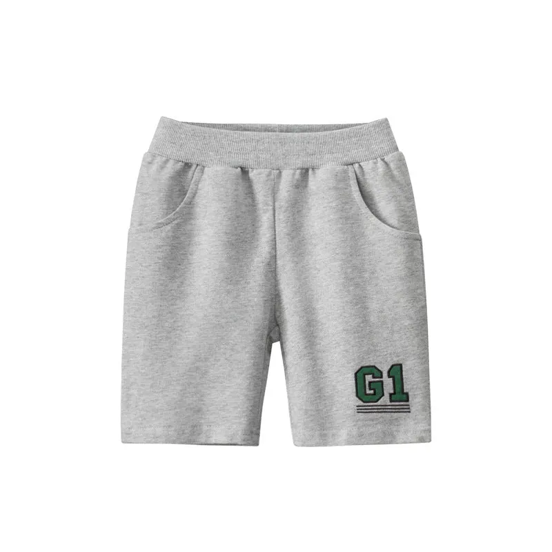 Toddler Boy's Casual Shorts with Letter Print Design (3 Colors)