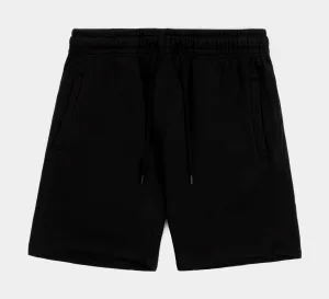 Washed Fleece Mens Shorts (Black)