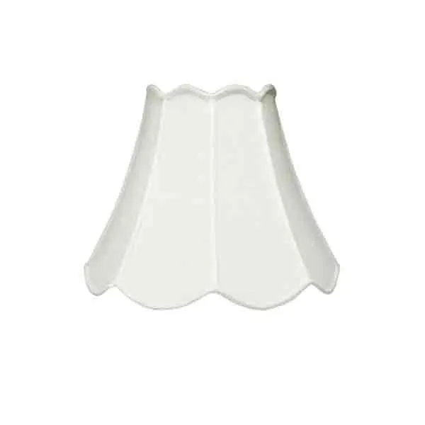 White Scalloped Lamp Shade, 6x12x9