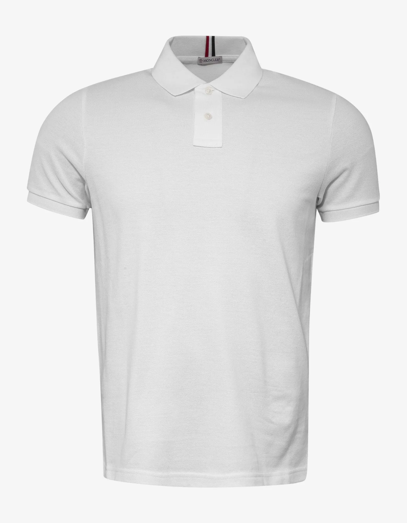 White Tricolour Collar Polo T-Shirt