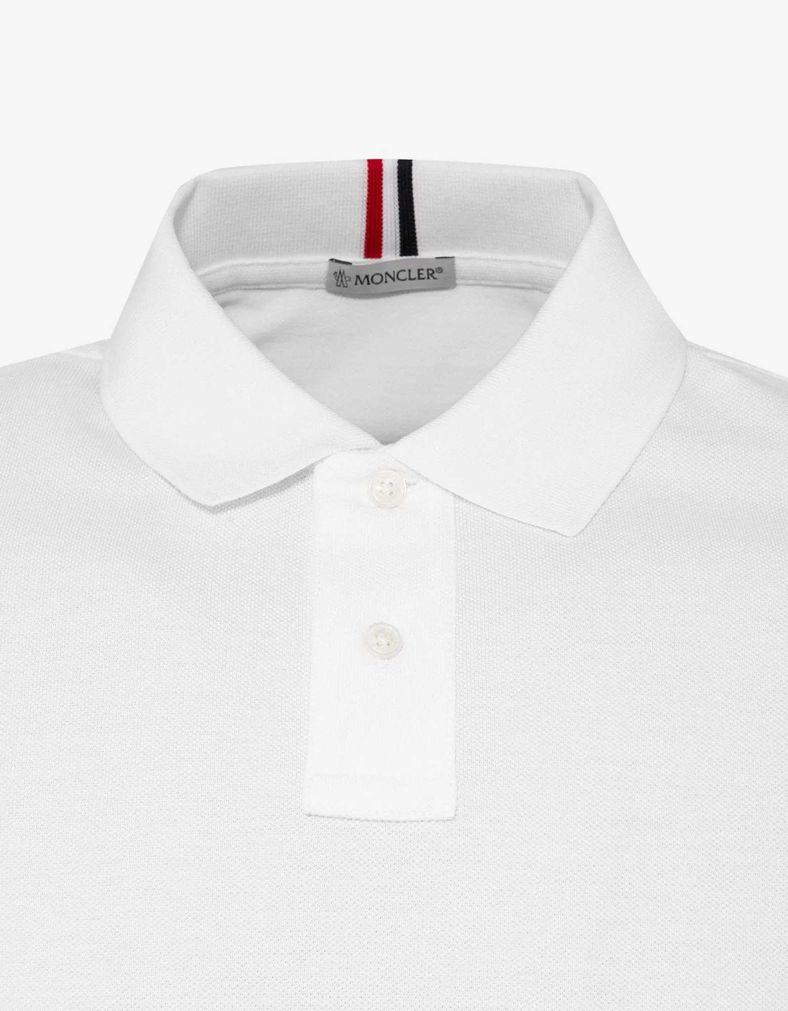 White Tricolour Collar Polo T-Shirt