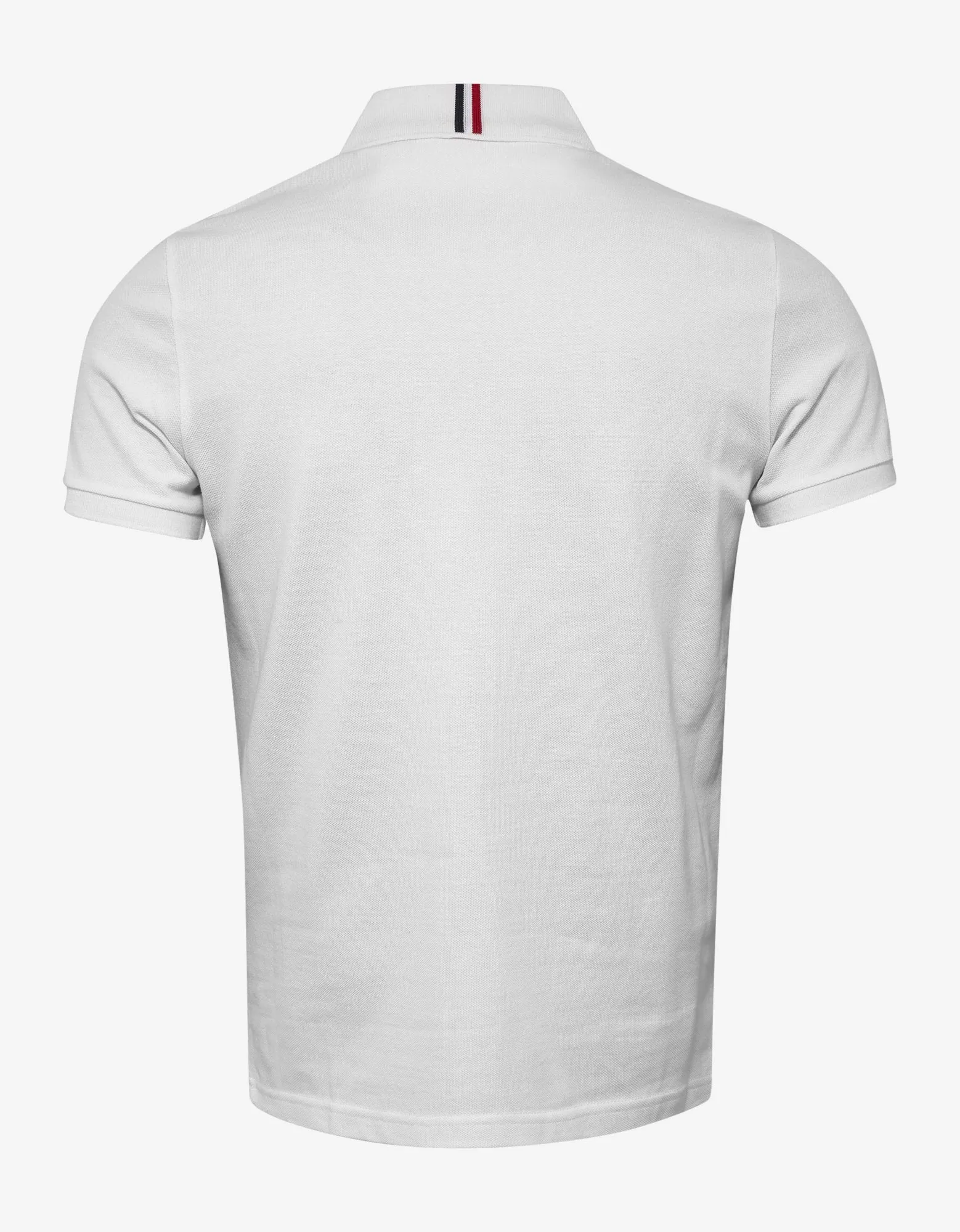 White Tricolour Collar Polo T-Shirt