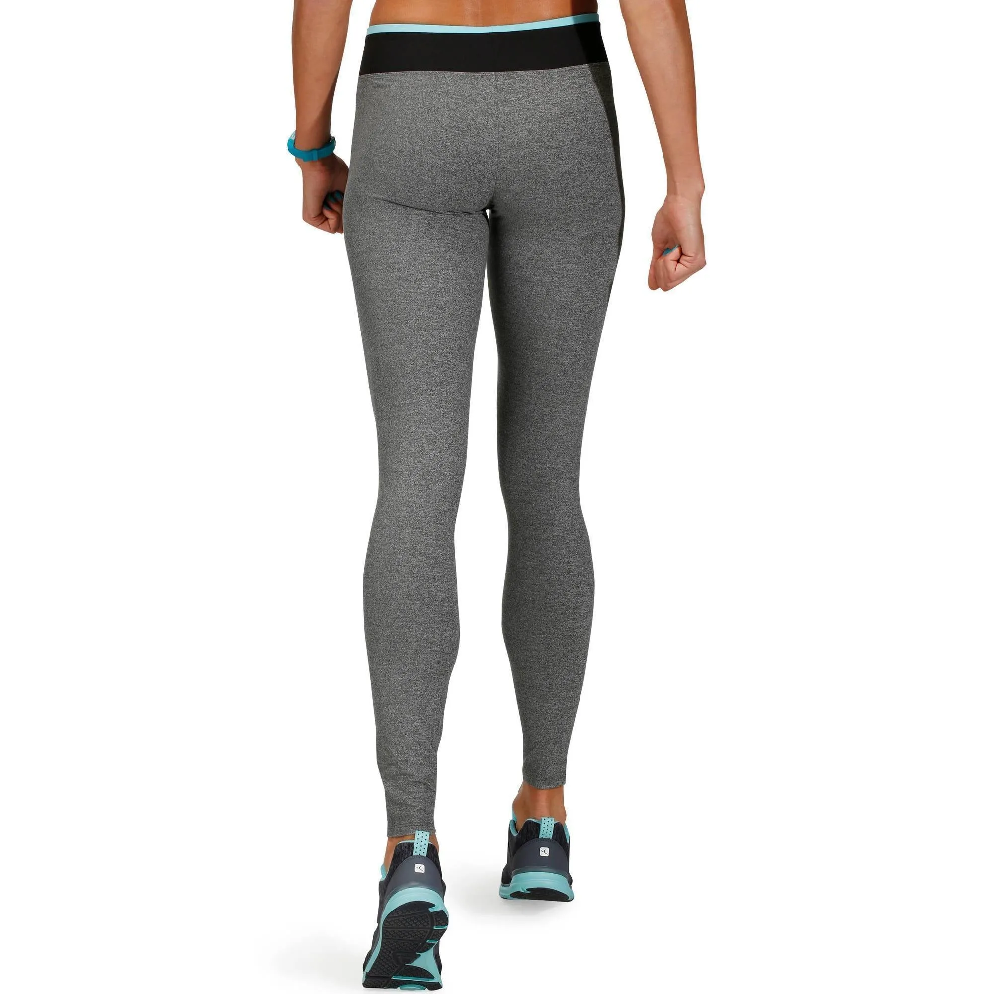 Women's Cardio Fitness Leggings with Contrasting Waistband Energy