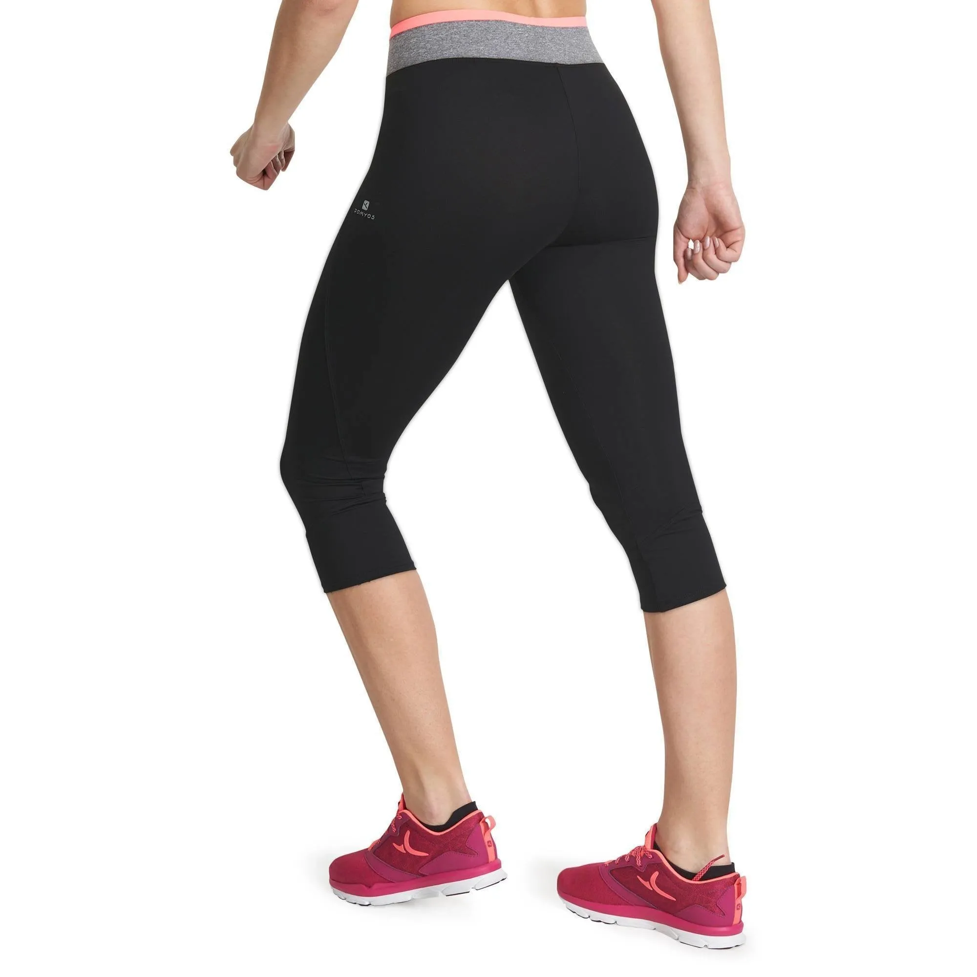 Women's Fitness 7/8 Leggings with Contrasting Waistband Energy