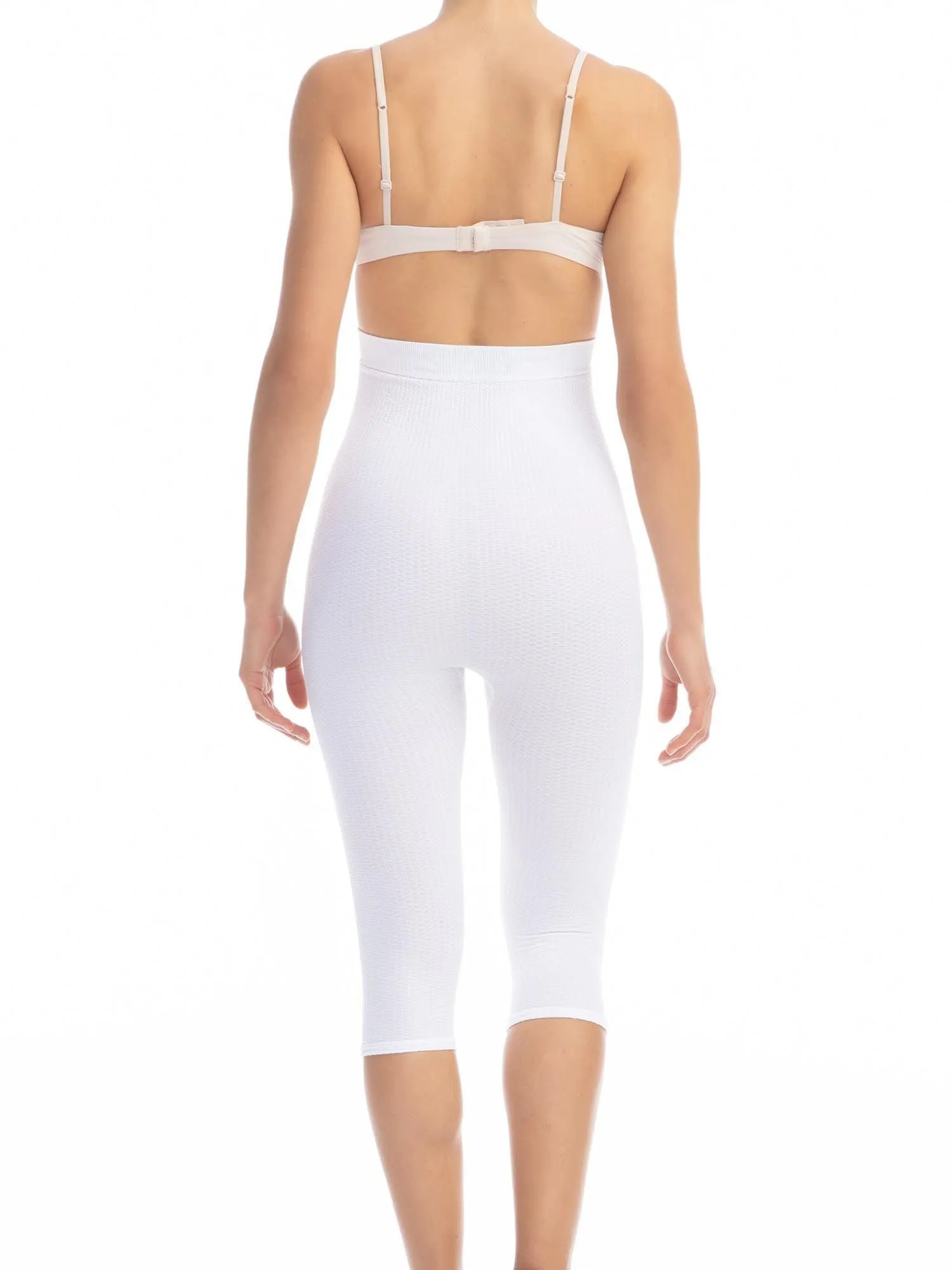 Women's high-waisted anti-cellulite micromassage capri leggings